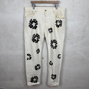Denim Tears Levi's 501 White Wreath Jeans