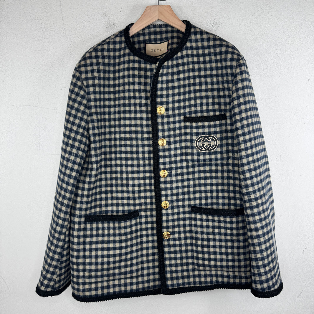 Gucci Gingham Wool Jacket