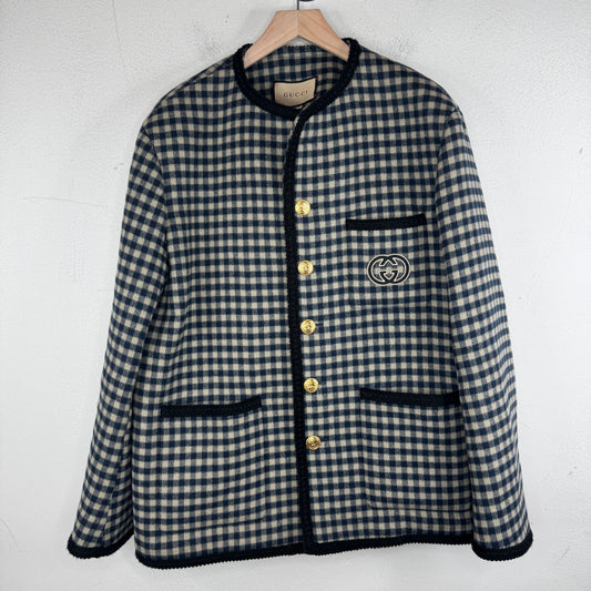Gucci Gingham Wool Jacket
