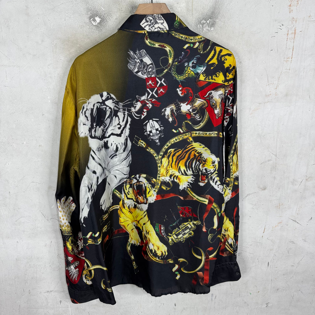 Cavalli Patterned Silk Buttoned Shirt