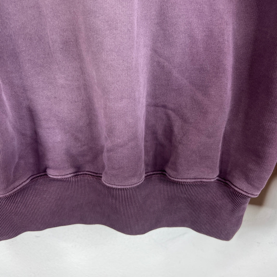 Balenciaga Wardrobe Purple Washed Small Logo Crewneck