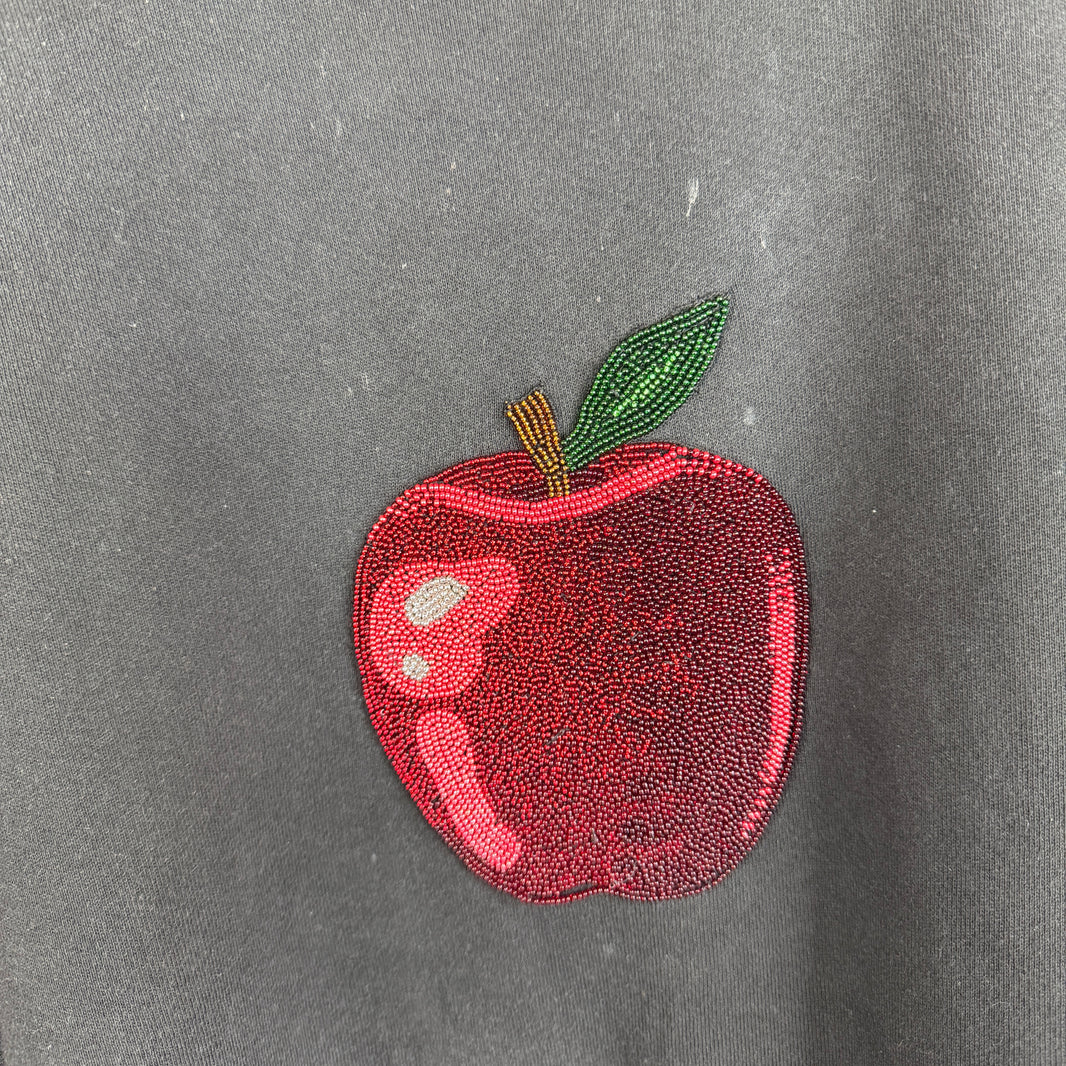 Nahmias Black Apple Beaded Crewneck
