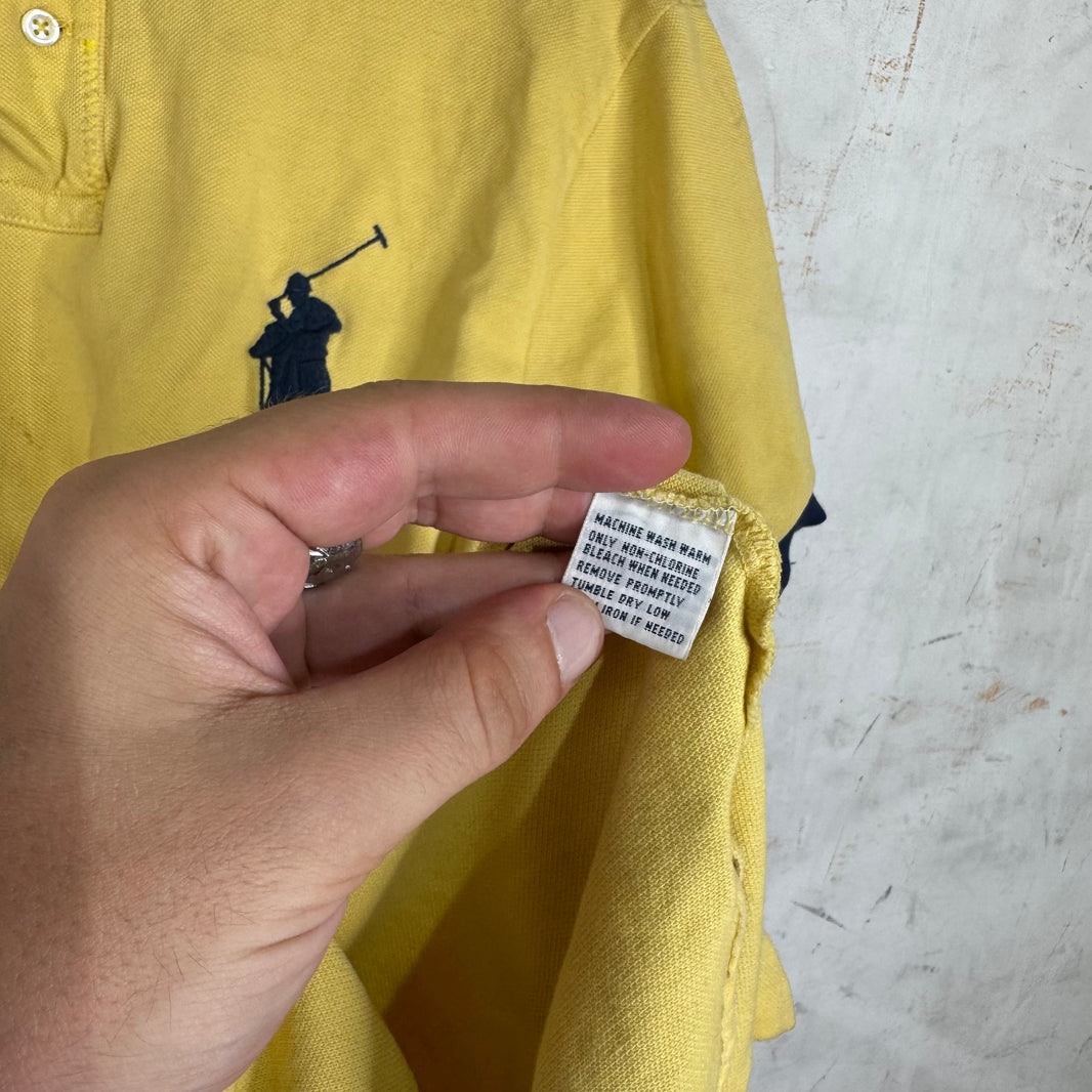 Ralph Lauren Pale Yellow/Navy Big Pony Polo