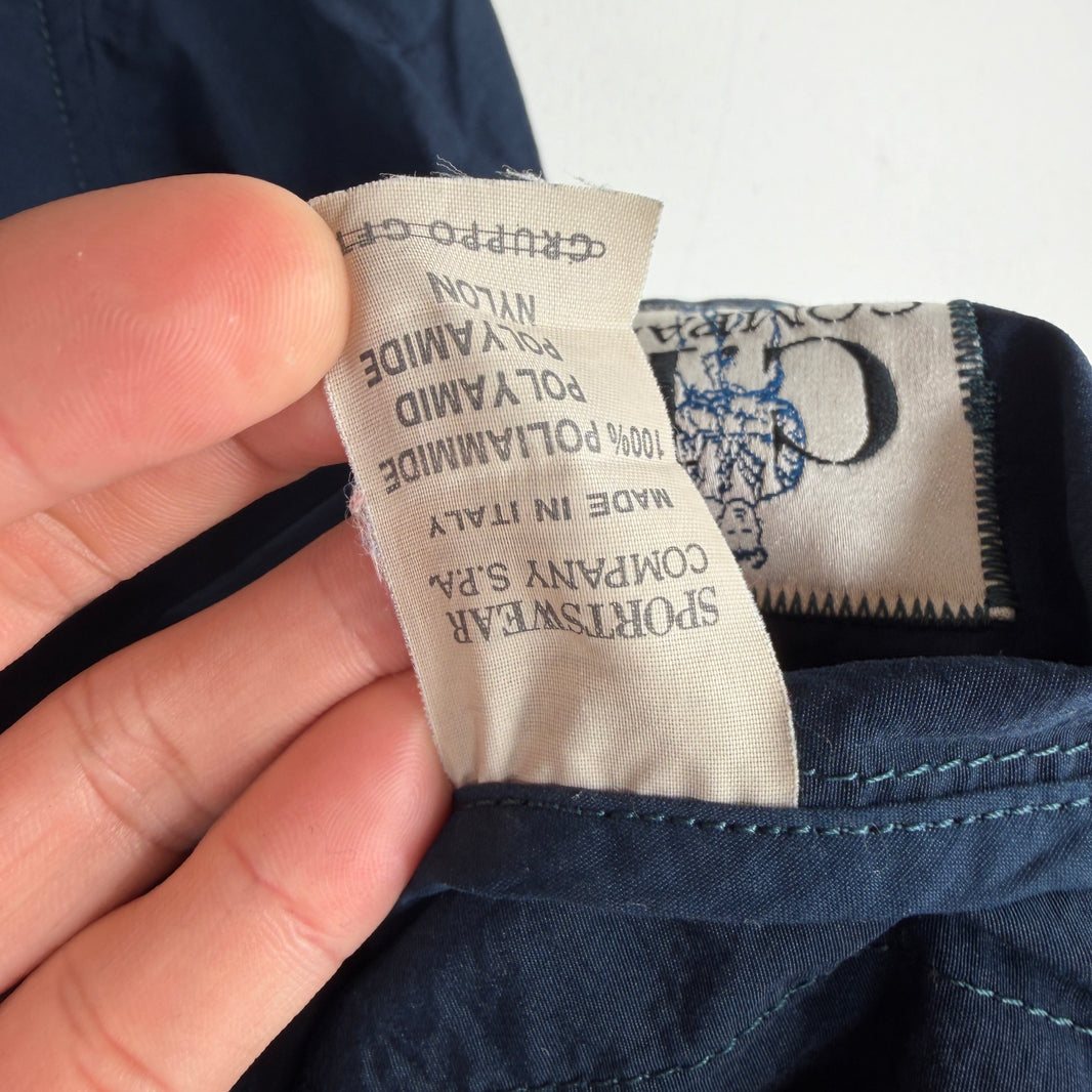 CP Company Navy Polyamide Zip Up Jacket