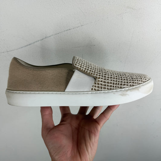Chanel Woven Checkered Slip On Sneakers