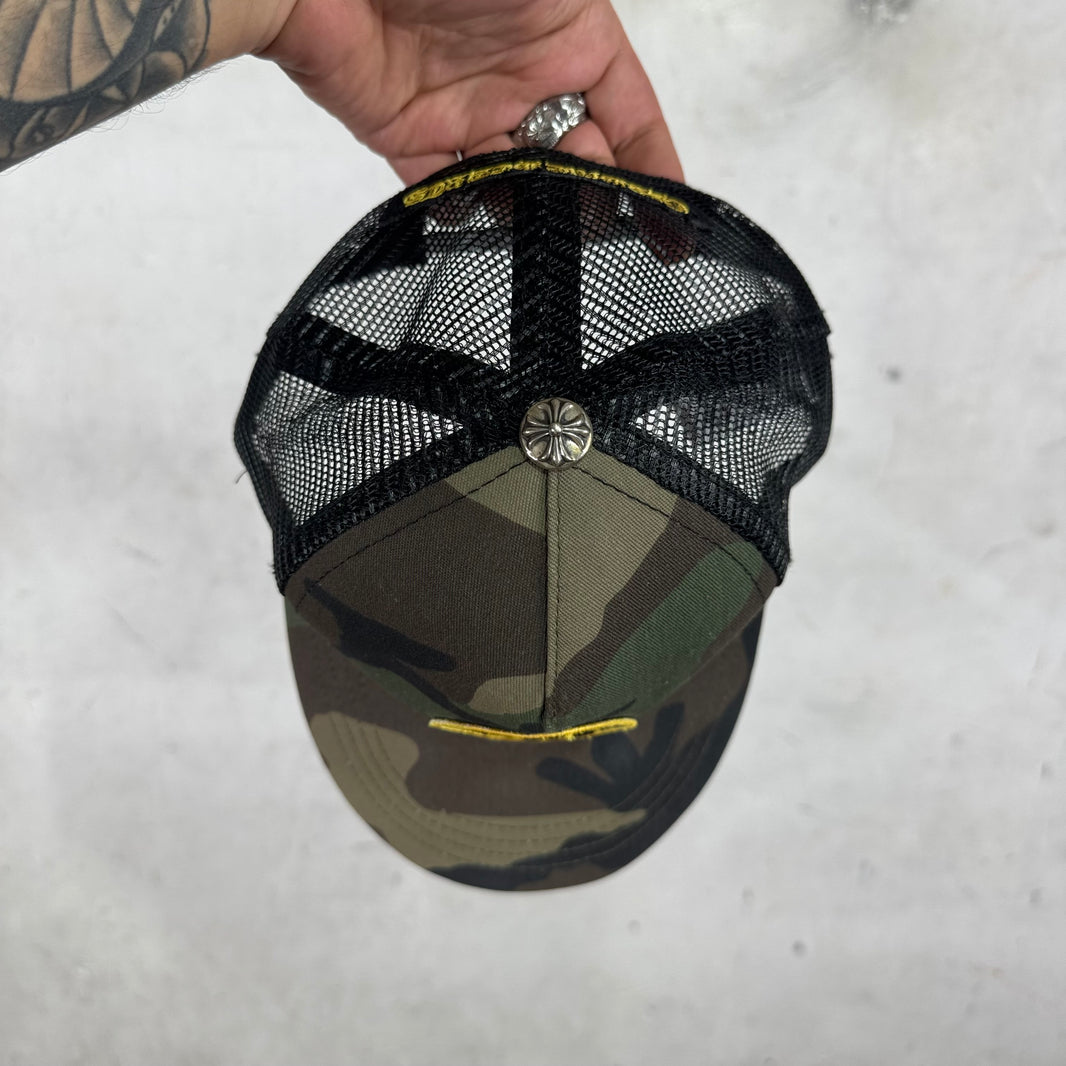 Chrome Hearts Camo Hollywood Patch Trucker Hat