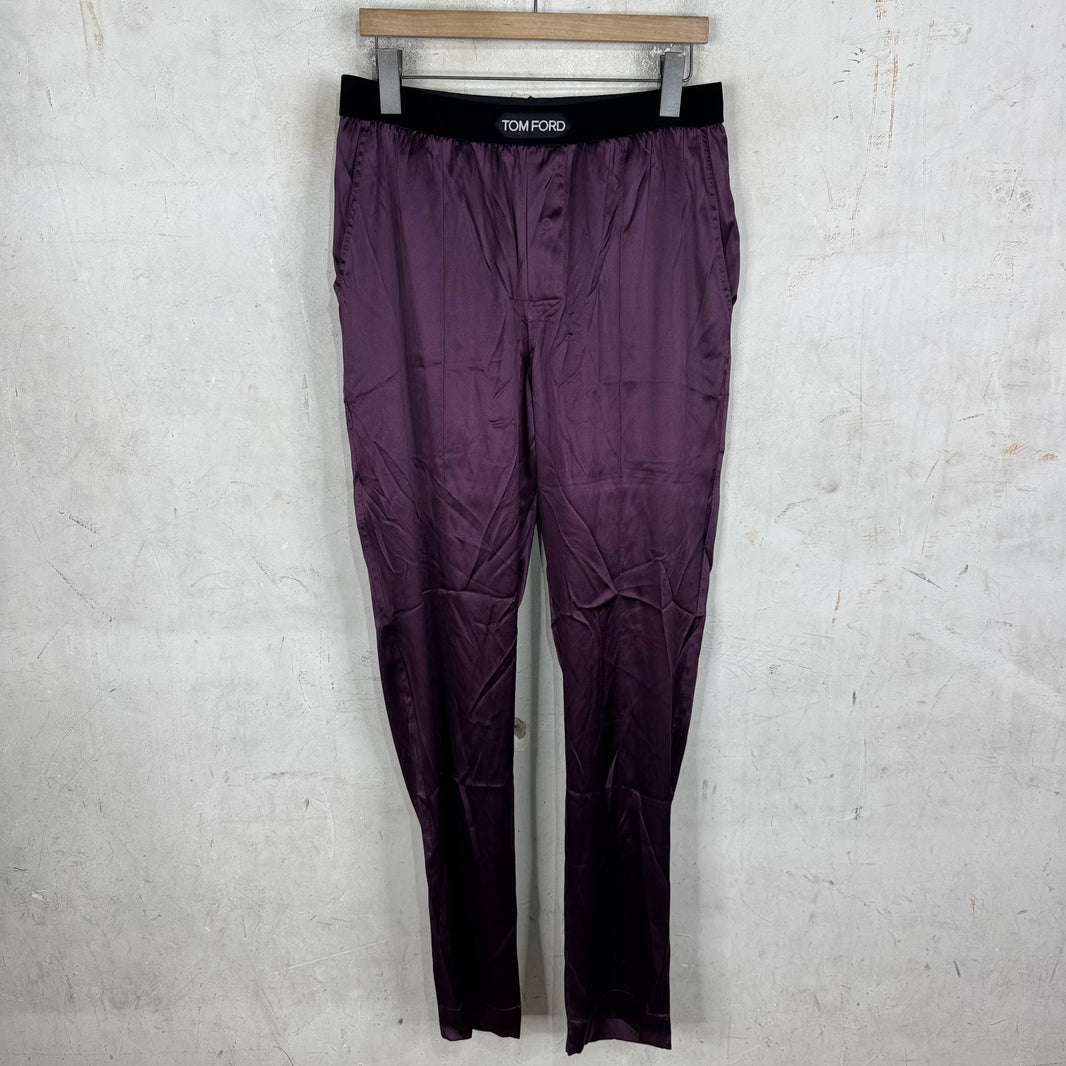 Tom Ford Purple Silk Lounge Pants