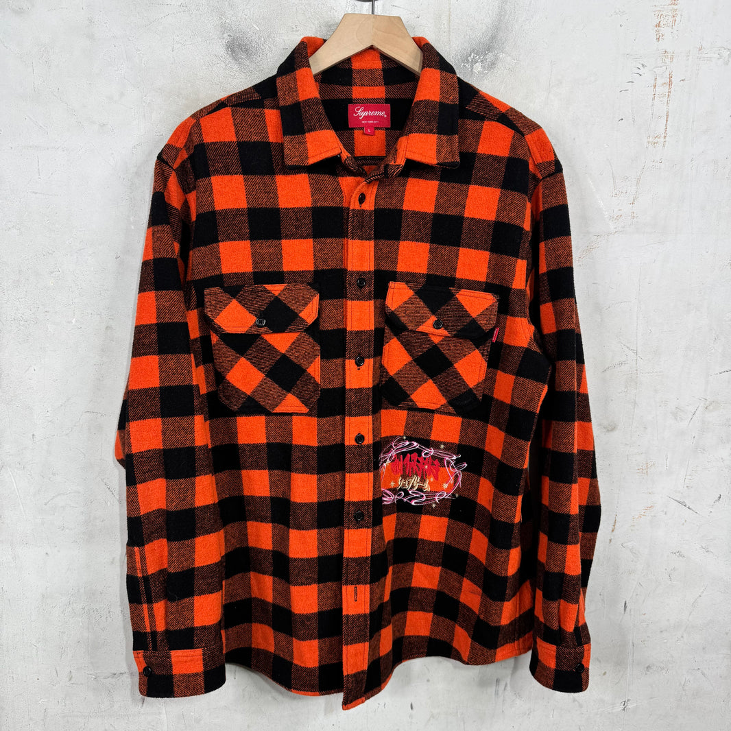 Supreme Buffalo Plaid Embroidered Flannel