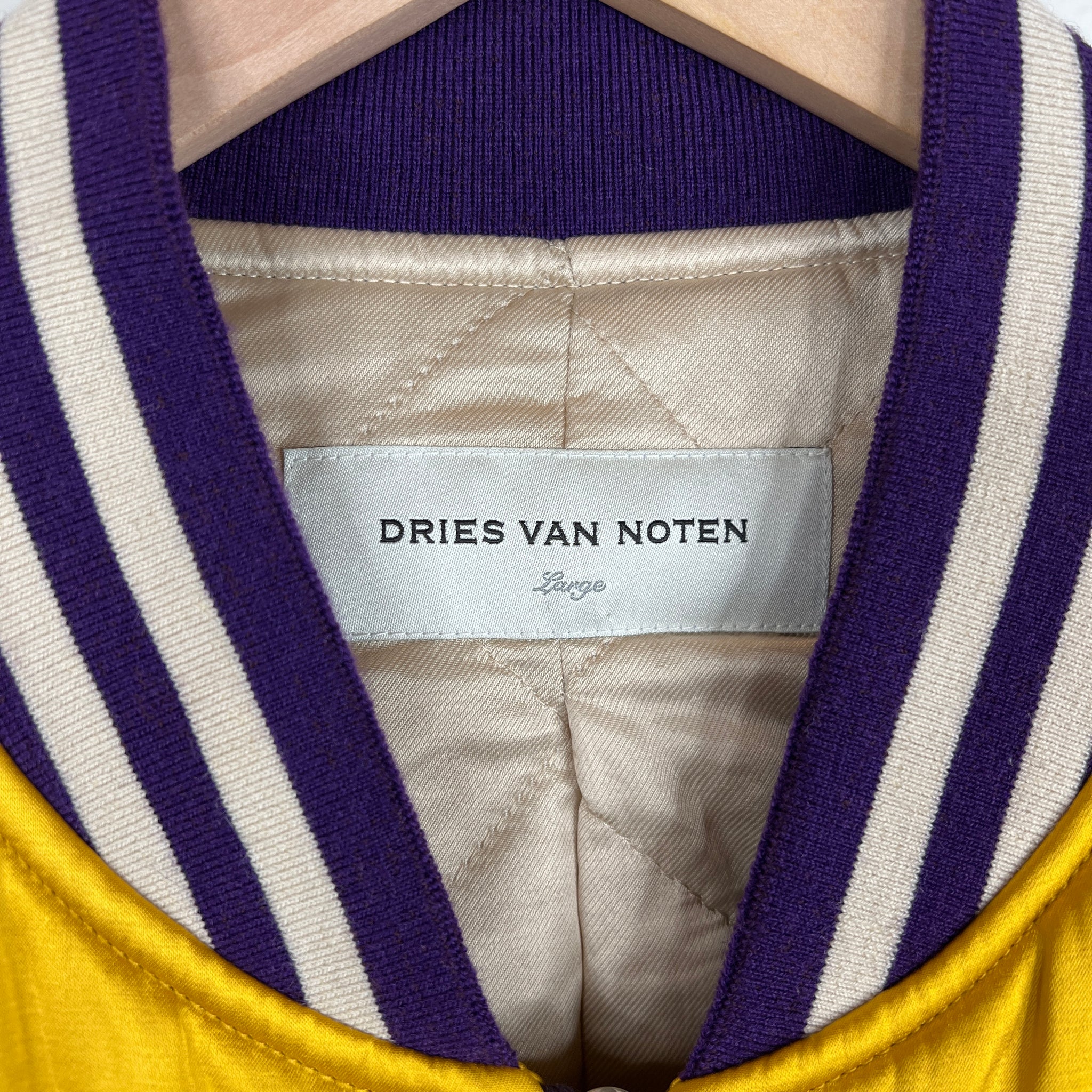 Dries Van Noten Satin Varsity Jacket