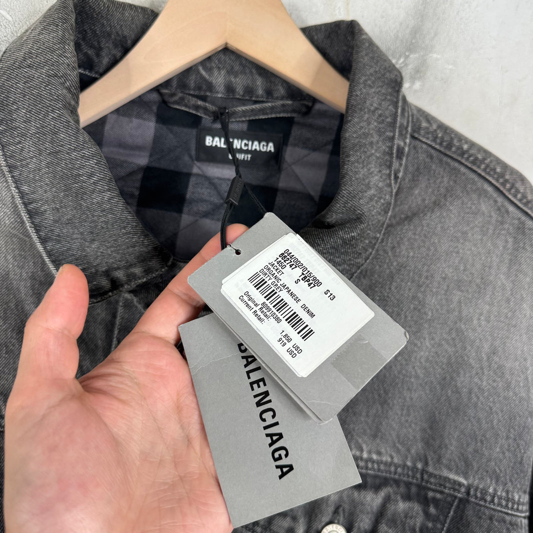 Balenciaga Asymmetrical Lined Denim Jacket