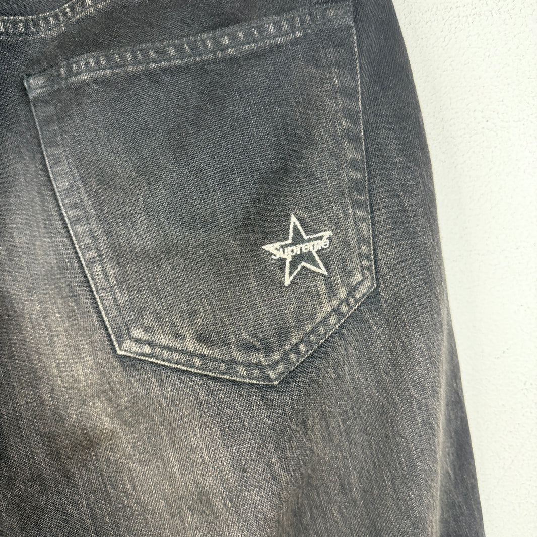 Supreme Black Wash Selvedge Star Jeans