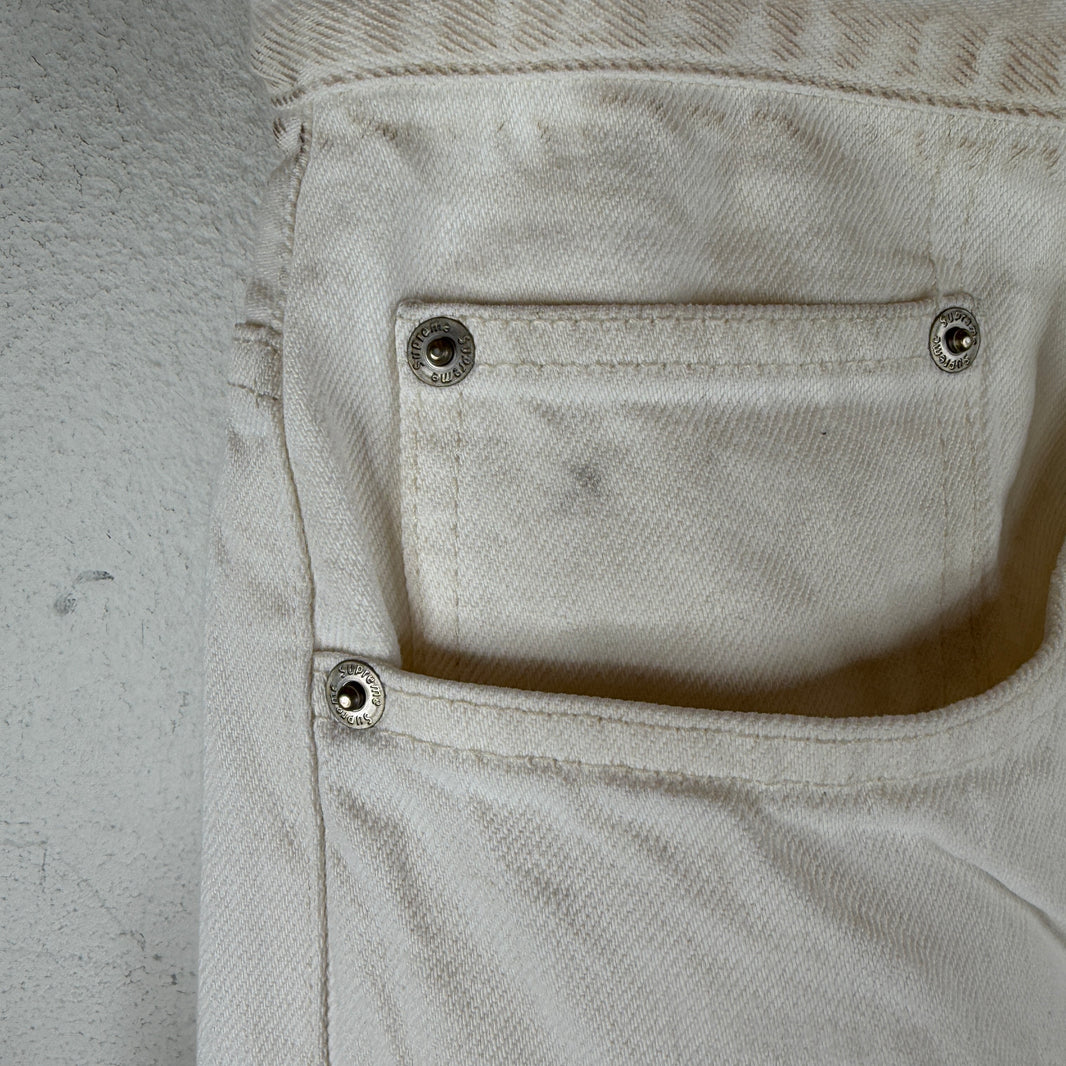 Supreme White Selvedge Jeans