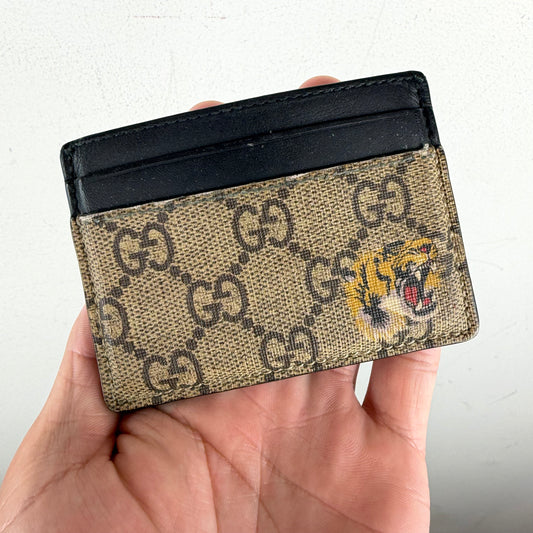 Gucci Smoked Tiger Monogram Card Holder