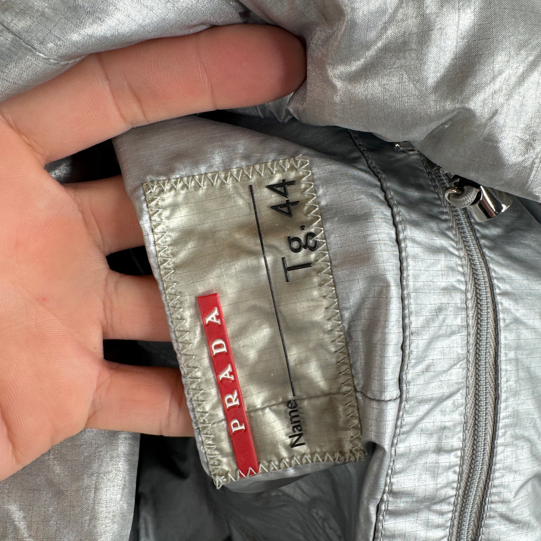 Prada Silver Puffer Jacket