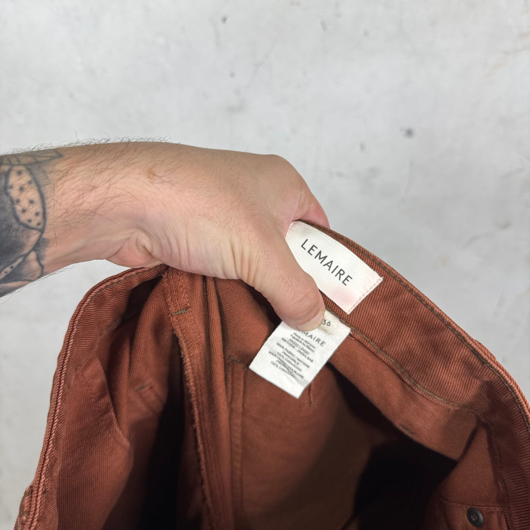 Lemaire Orange Tapered Jeans