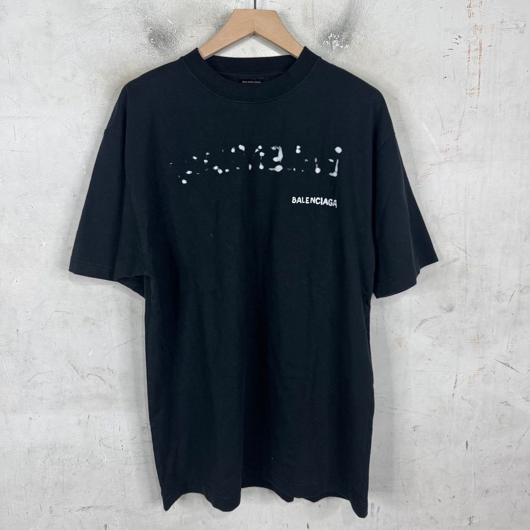 Balenciaga Bleach Stencil Logo T-Shirt