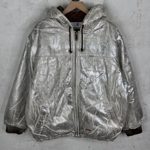 Supreme x MM6 Silver Foil Work Jacket