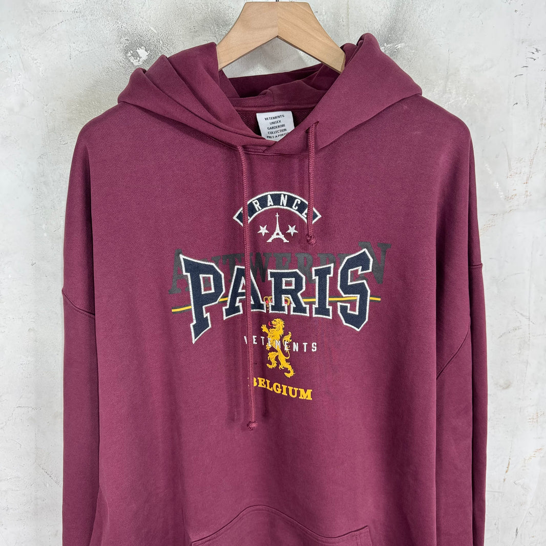 Vetements Paris Crest Double Hooded Hoodie