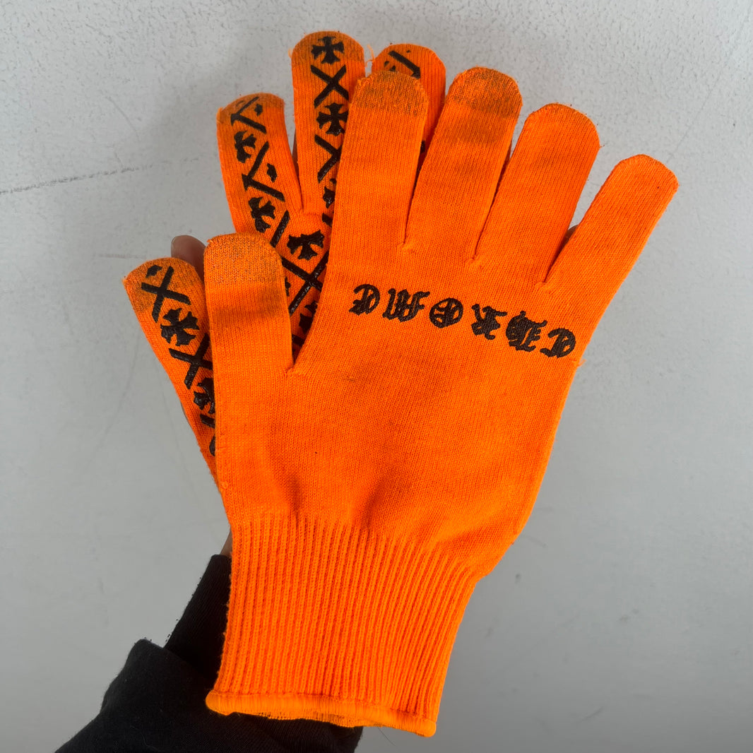 Chrome Hearts Orange Work Gloves