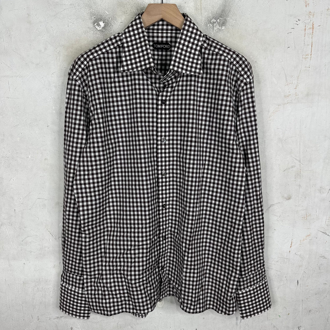 Tom Ford Brown Gingham Shirt