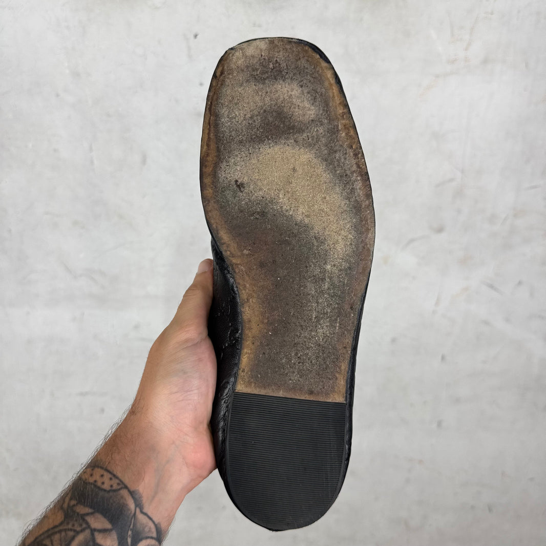 Gucci Leather Monogram Ragazzo Mules