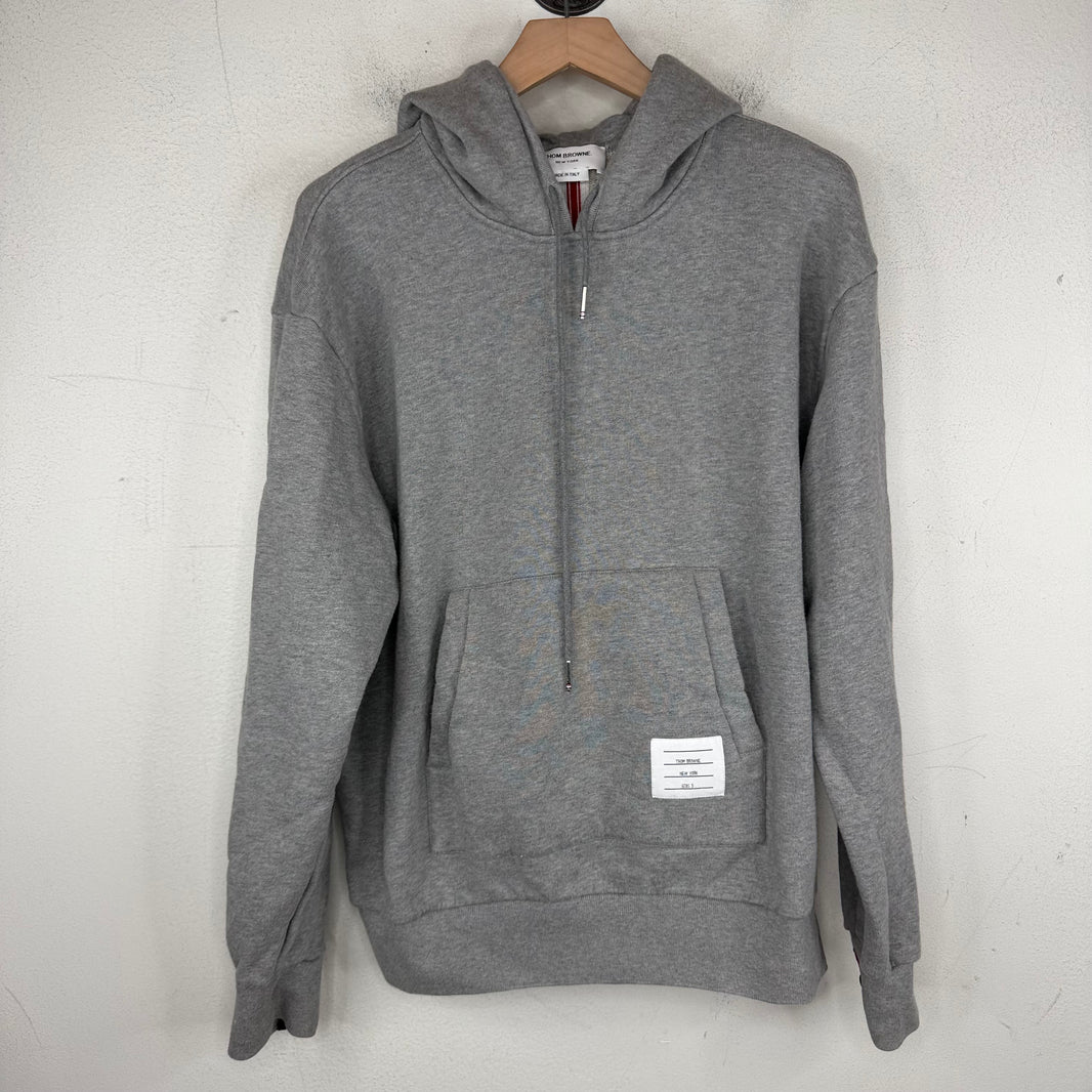 Thom Browne Gray Logo Hoodie