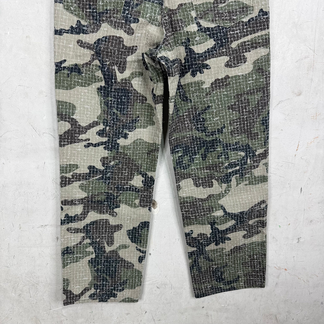 Stussy Camo Needle Punch Big Ol Jeans