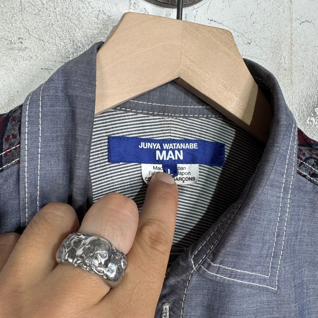 Junya Watanabe Pasiley Patchworked L/S Zipped Shirt