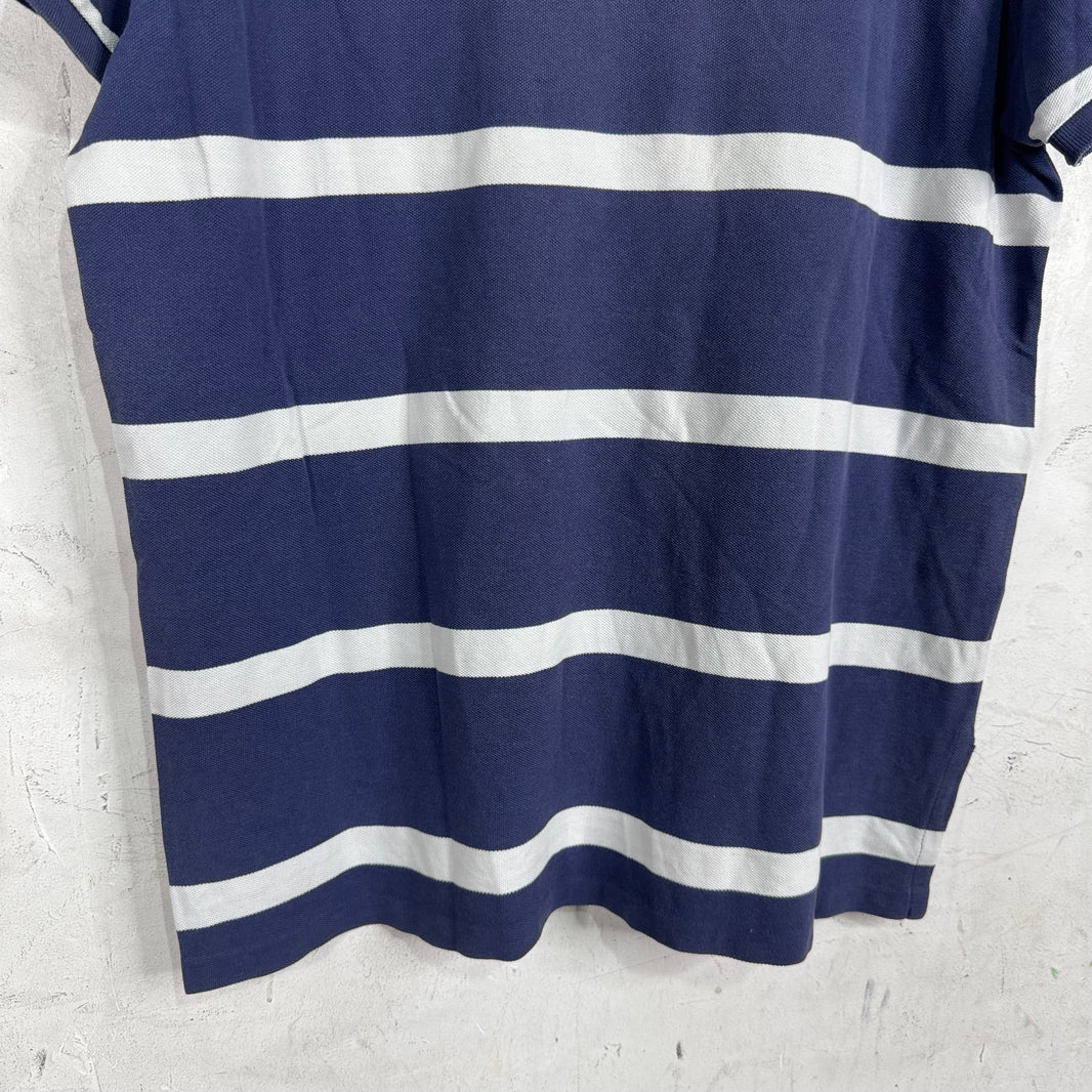 Ralph Lauren Striped Cricket Club Crest Polo