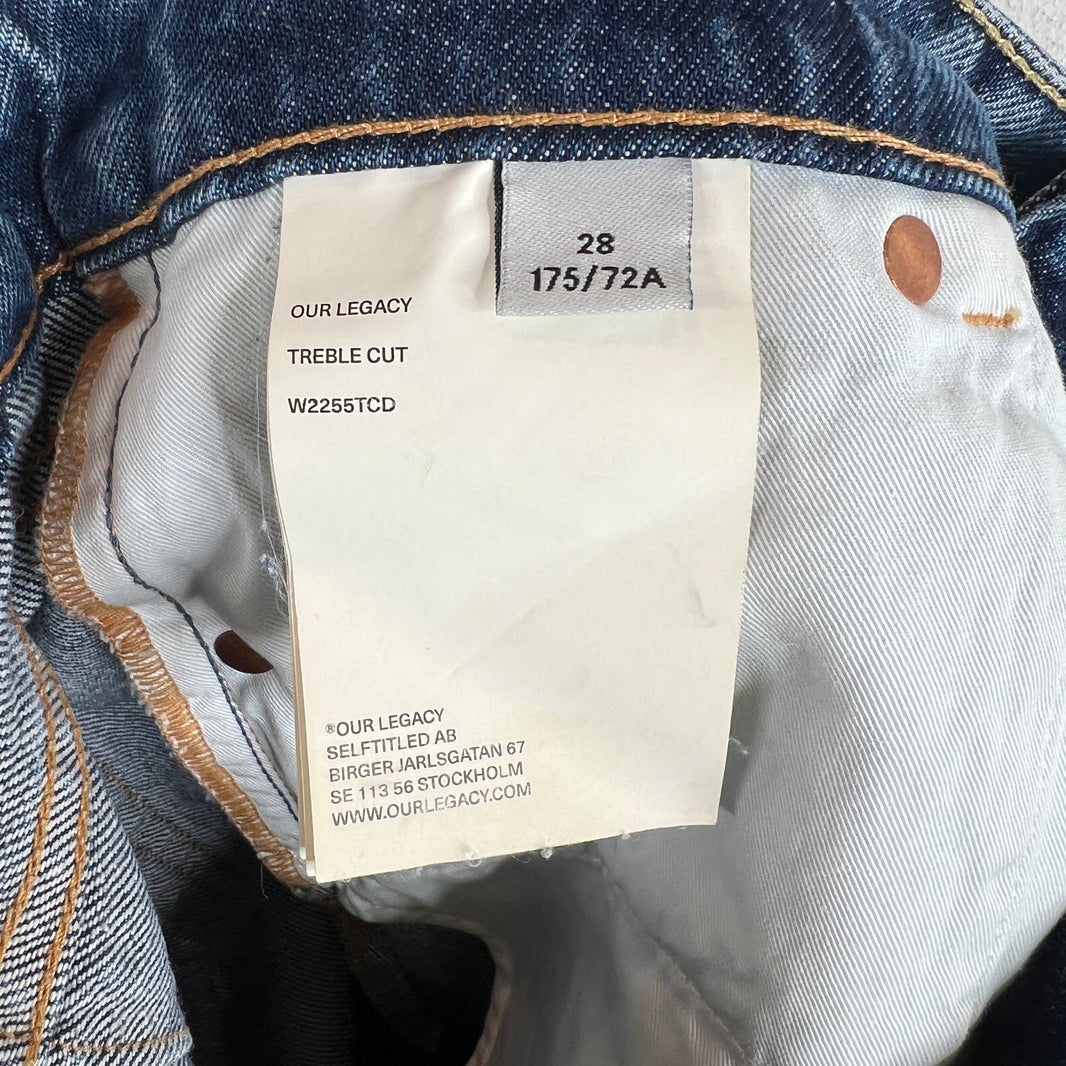 Our Legacy Treble Cut Wide Leg Denim Jeans