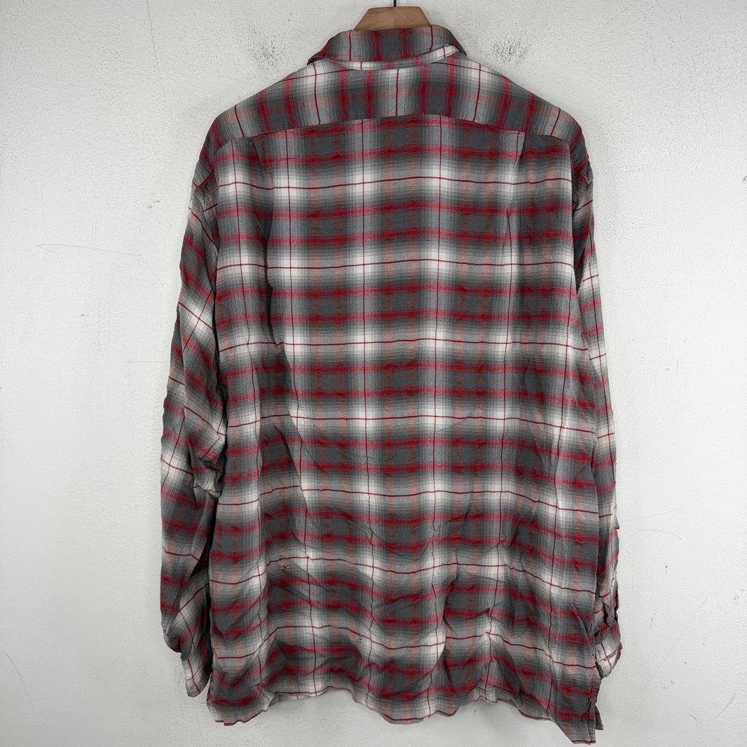 RRL Red/Gray Gradient Flannel Shirt