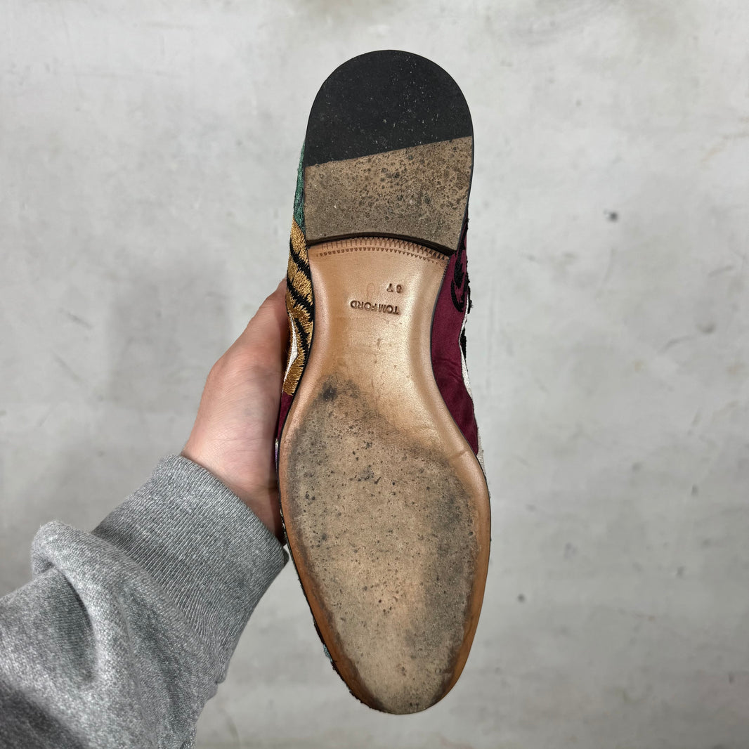 Tom Ford Embroidered Art Smoking Slippers