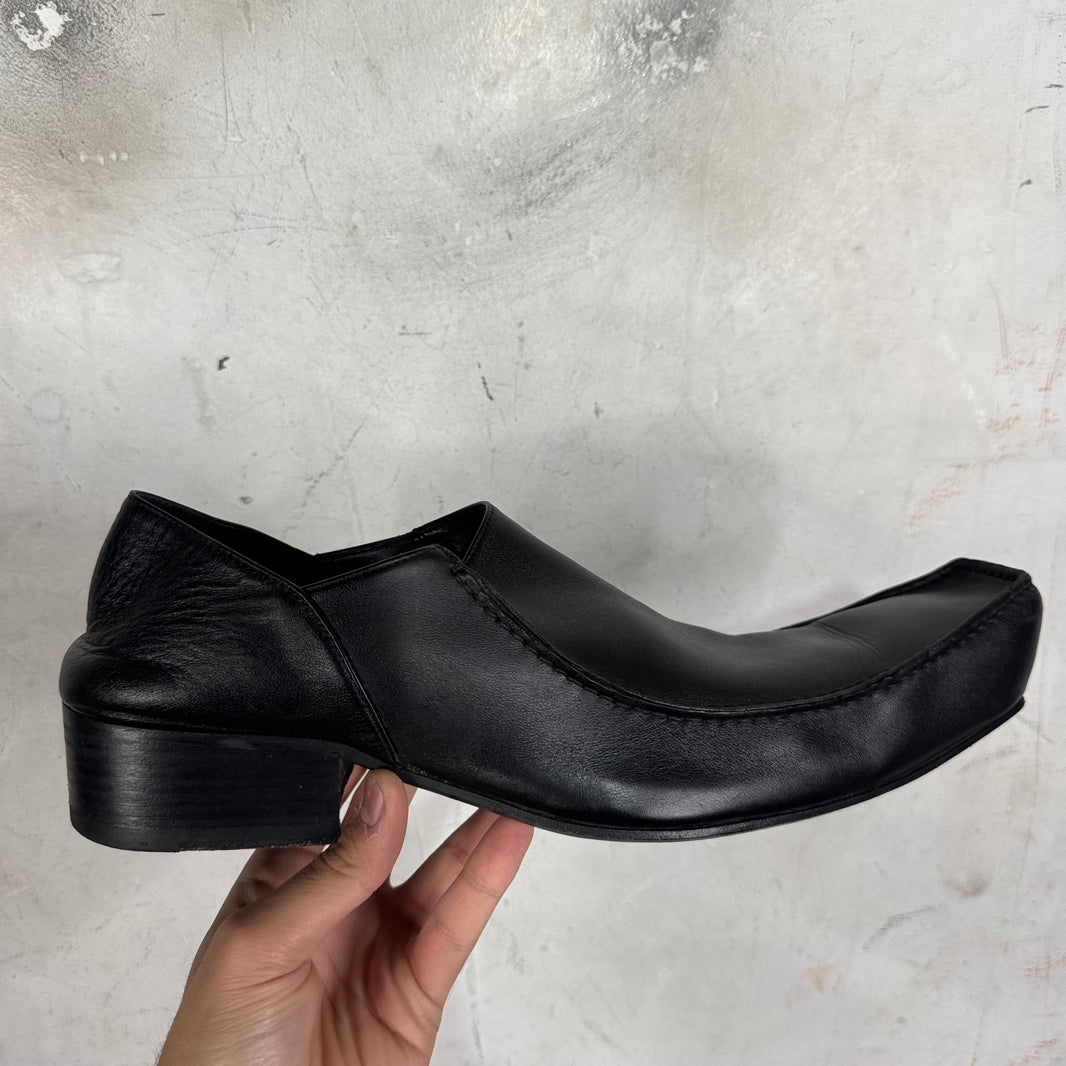 Balenciaga Black Leather Romeo Mules