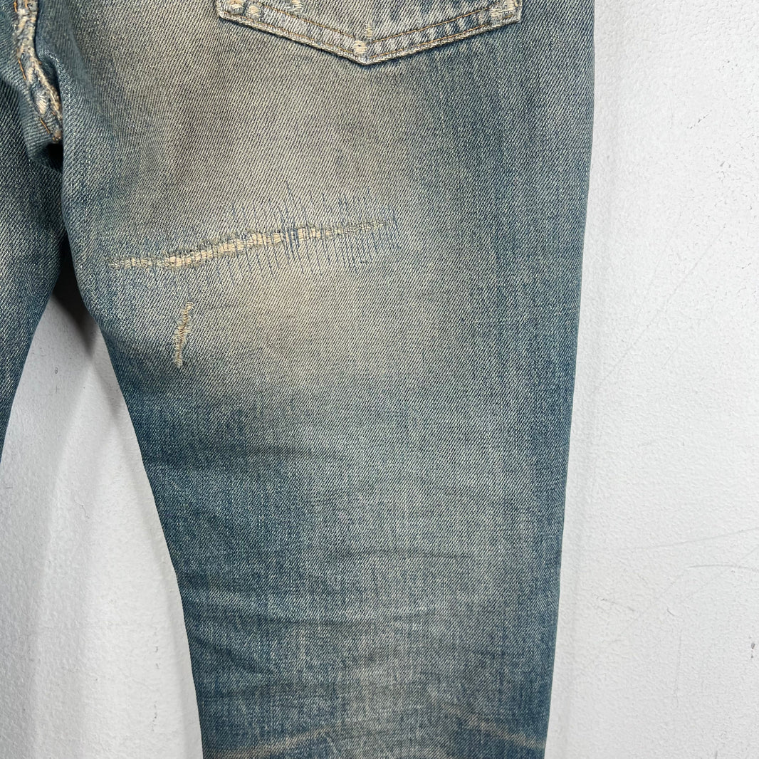 Undercover Red Yarn Distressed 68 Jeans