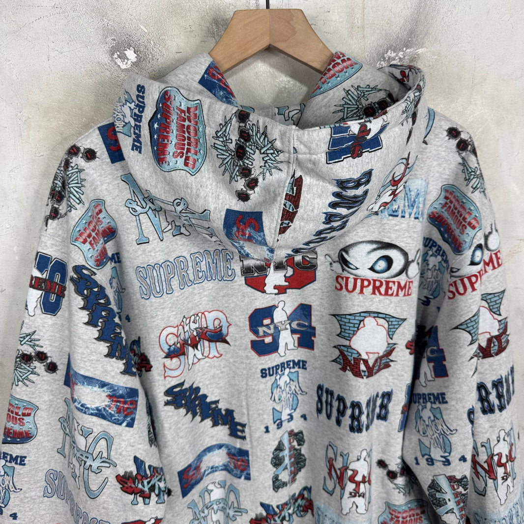 Supreme Multi Logo Zip Up Hoodie