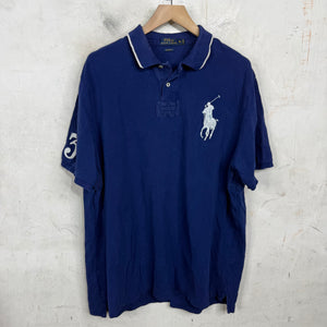 Ralph Lauren Blue White Big Horse S/S Polo