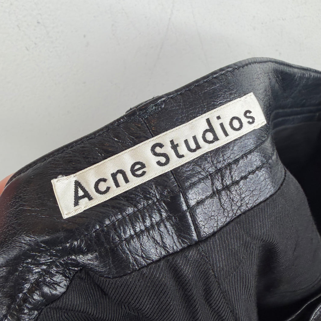Acne Studios Black Leather Pants