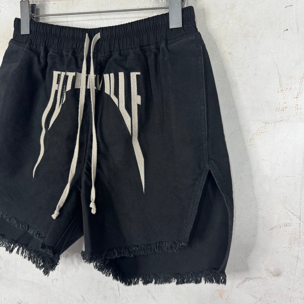 Rick Owens Porterville Frayed Canvas Shorts