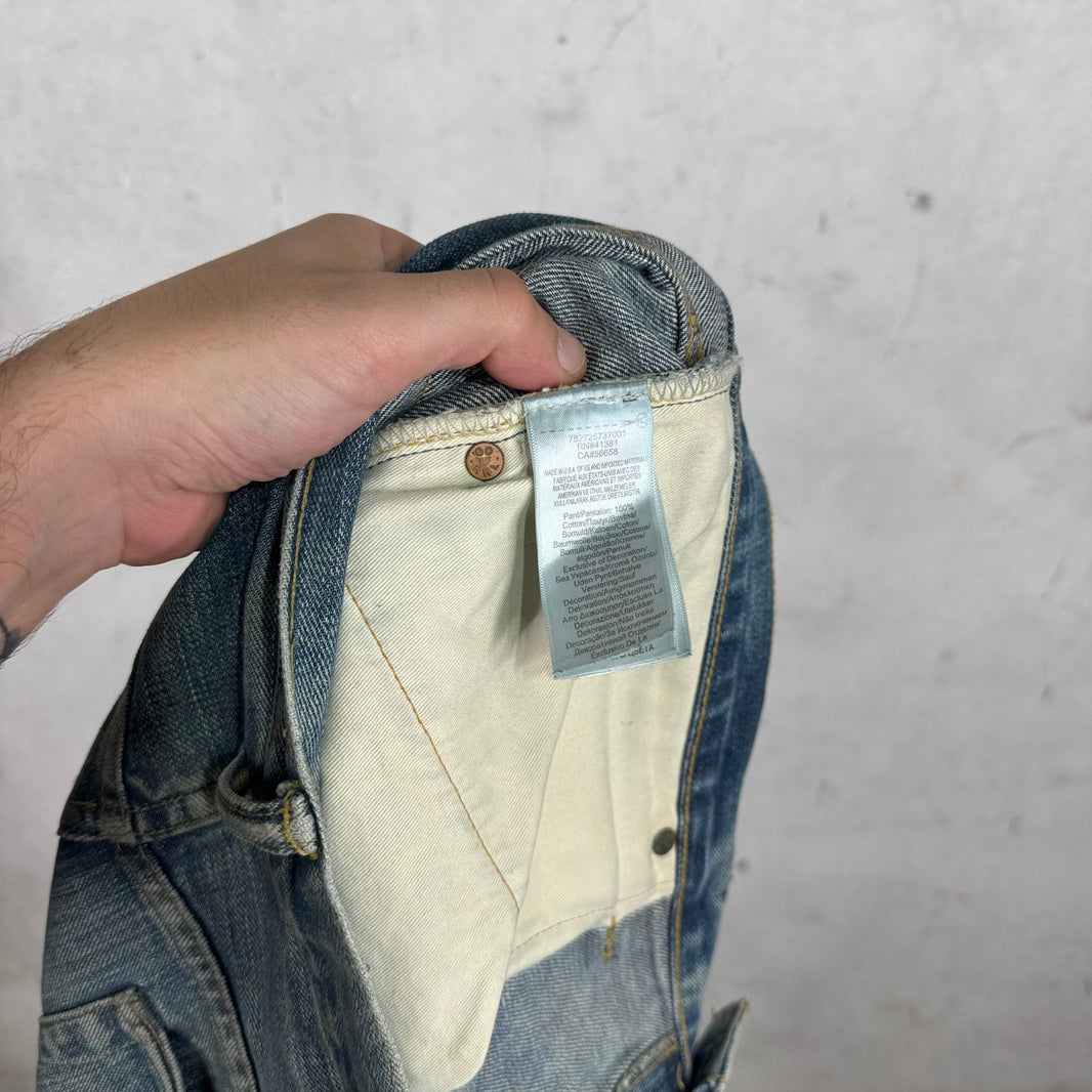 RRL Slim Narrow Lightwash Painter Jeans