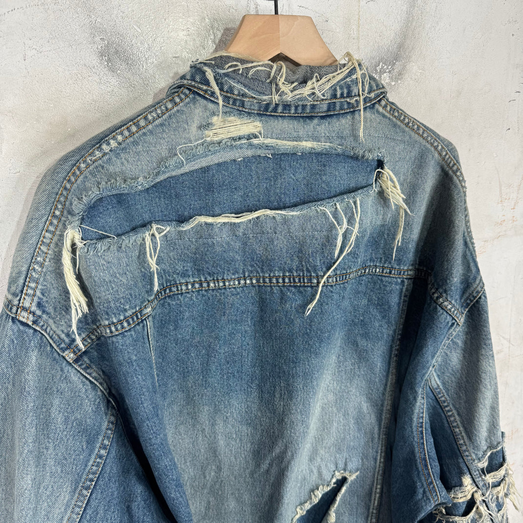 Balenciaga Distressed Skater Denim Jacket
