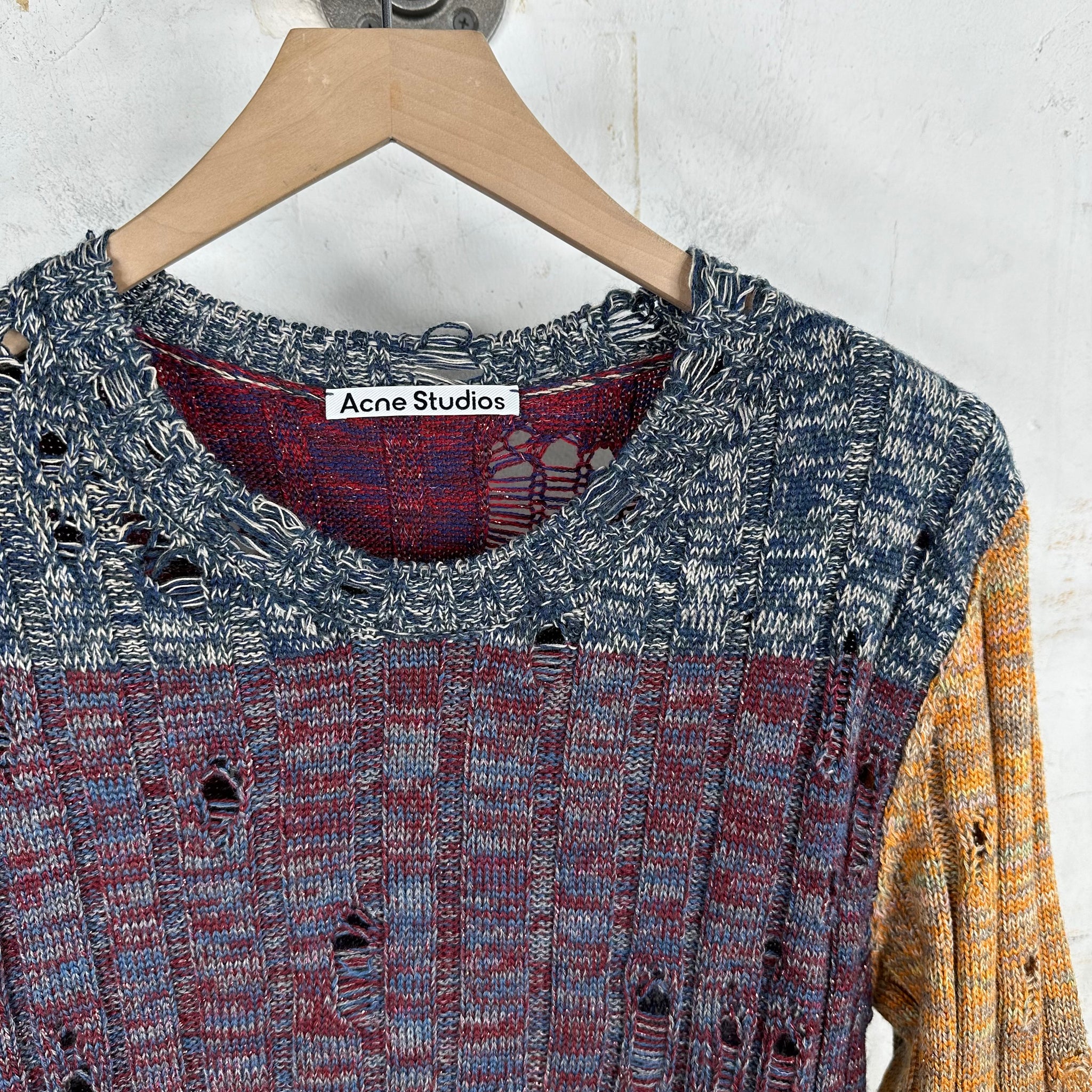 Acne Studios Distressed Knit Glitter Sweater