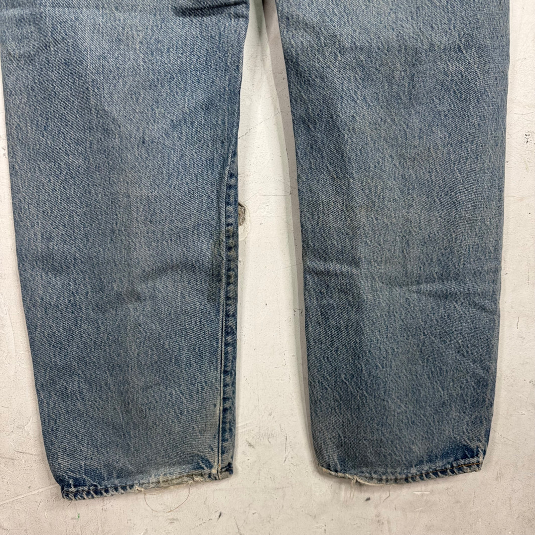 Vintage Levi's 501 Light Wash Muddy Jeans