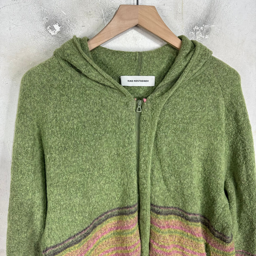 Kiko Kostadinov Striped Wool Ketras Hooded Sweater