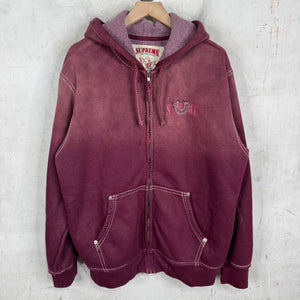 Supreme x True Religion Maroon Zip Hoodie