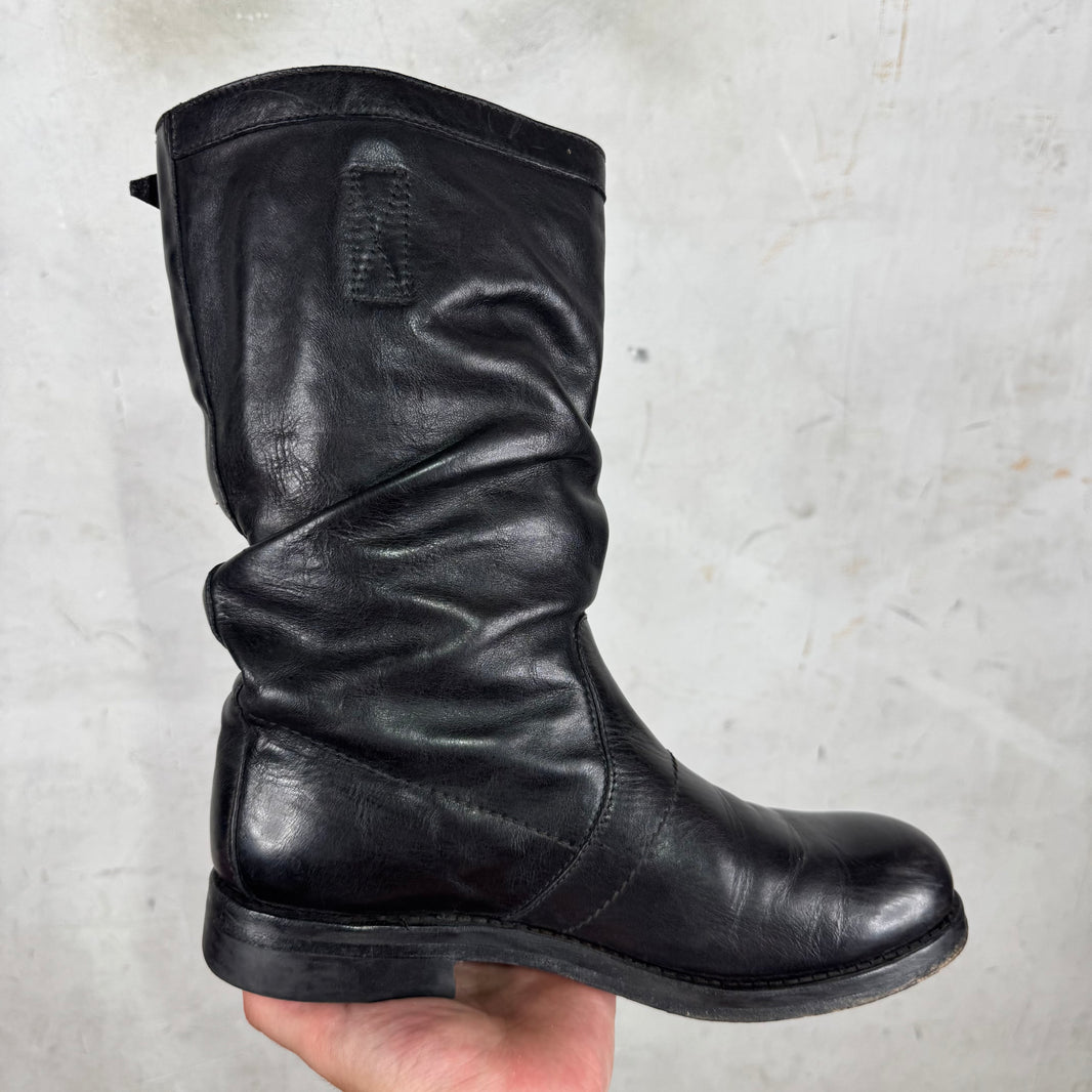 Dirk Bikkemberg Black Leather Pull On Boots
