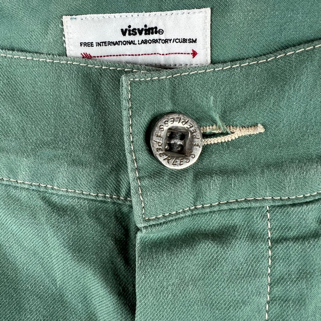 Visvim Green Buckle Back Trousers