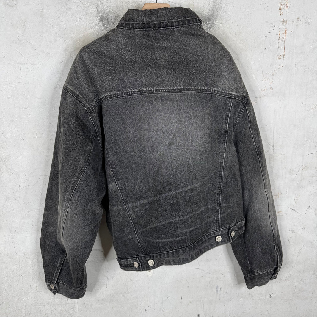 Balenciaga Asymmetrical Lined Denim Jacket