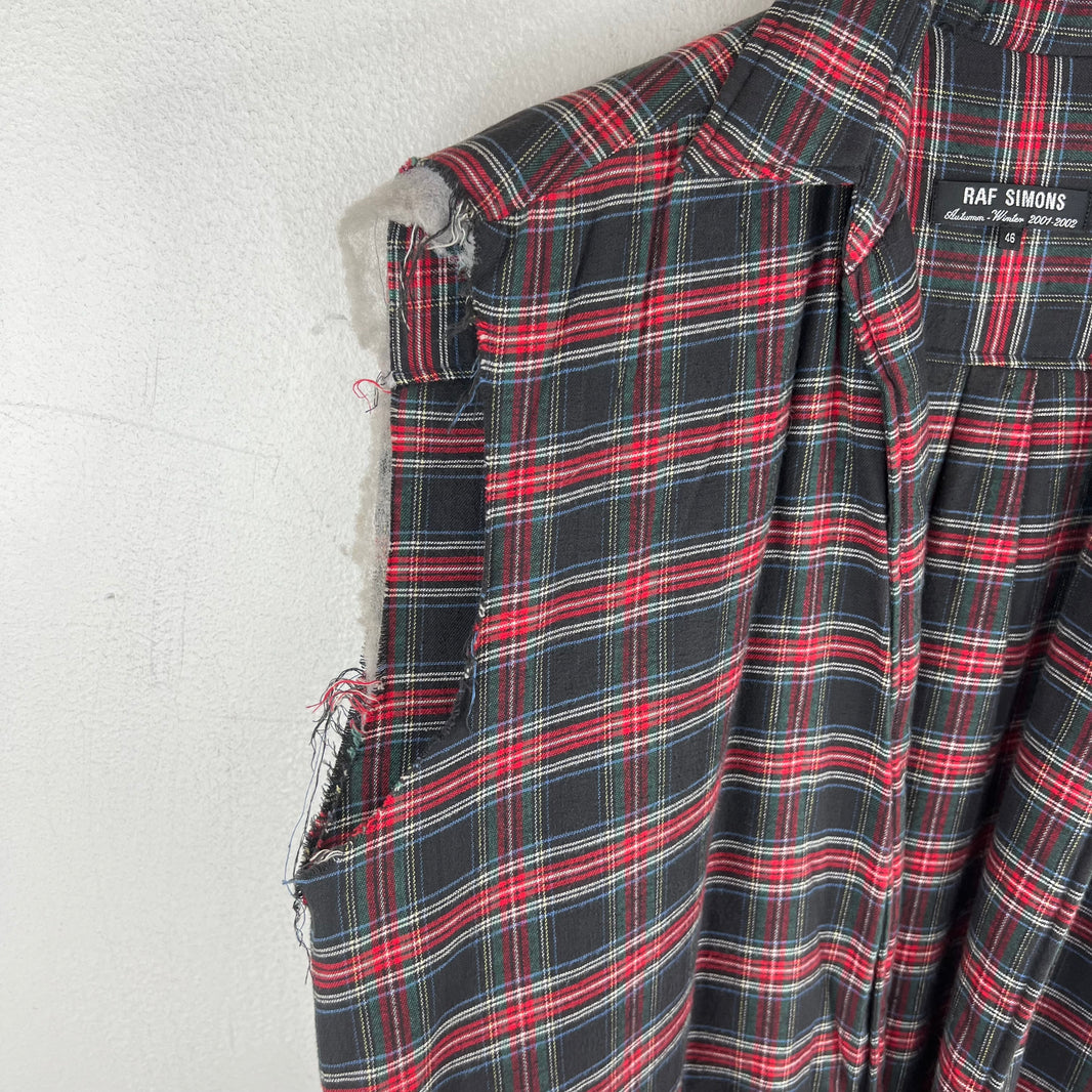 Raf Simons '02 Riot Riot Riot Sleeveless Flannel
