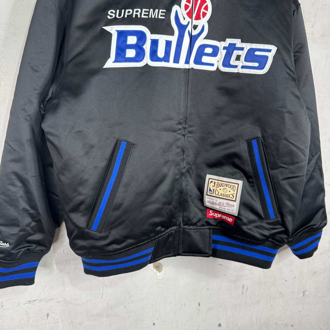 Supreme x Mitchell & Ness Bullets Fur Hood Jacket