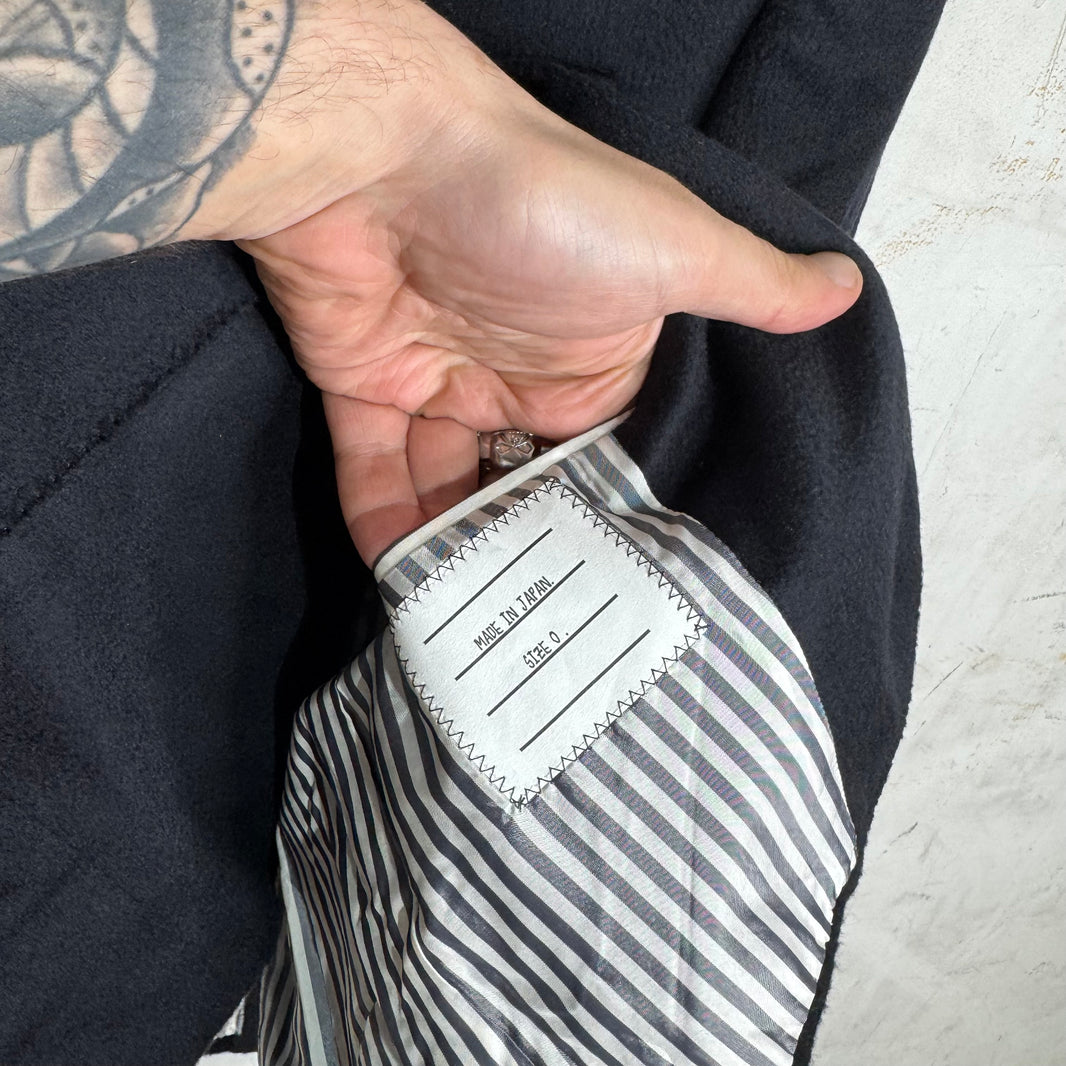 Thom Browne Black Felt Wool Gold Hardware Blazer